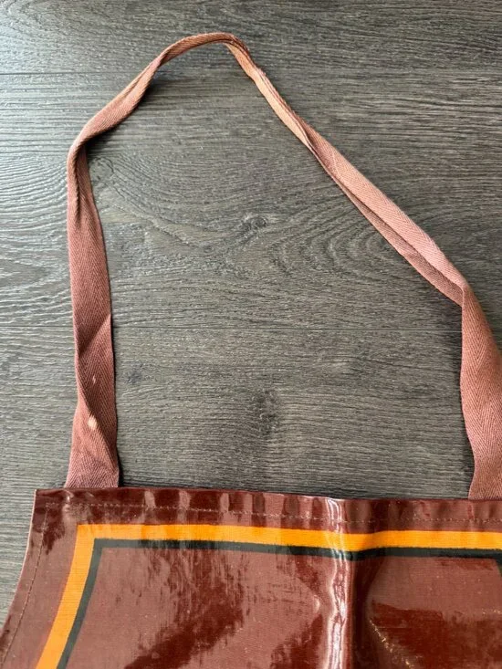 VINTAGE 80S MADE IN ENGLAND NEW CASTLE BROWN ALE APRON SARI FABRICS PREOWNED - Picture 5 of 16